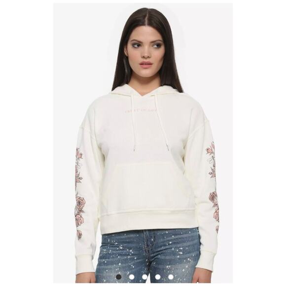 Disney Her Universe Maleficent Aurora‎ Hoodie Size S Trust In Love Ivory Preppy - Picture 7 of 11